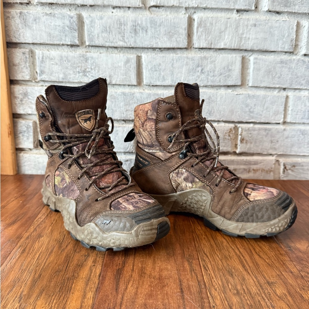 Irish Setter Brown and Camo Men's Boots